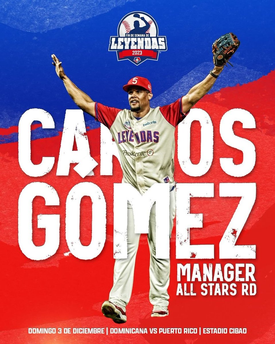 RealCarlosGomez's tweet image. Mas que un honor, nos fuimos con Dios!!! 🇩🇴🇩🇴 #Repost @fenapepro ¡Atención!
Carlos Gómez ha sido nombrado el manager del equipo de Estrellas de Dominicana frente a Puerto Rico, que será celebrado el próximo 3 de Diciembre en el Estadio Cibao. 🇩🇴⚾️💪🏼