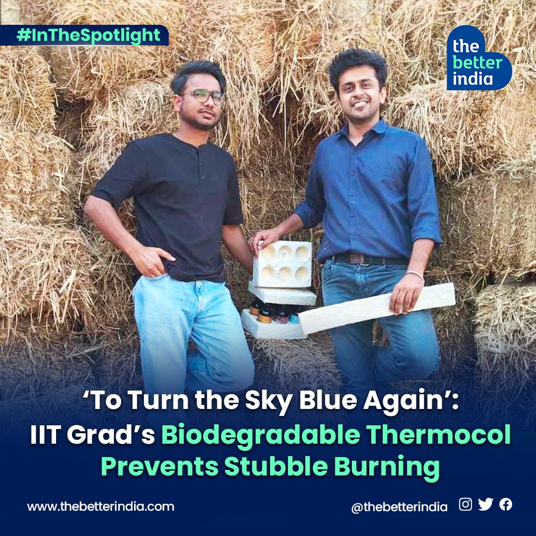 “We shouldn’t live in a world where we have to explain to kids that the sky should be painted blue,” says Arpit Dhupar.   

#sustainablesolution #startup #stubbleburning #PollutionControl