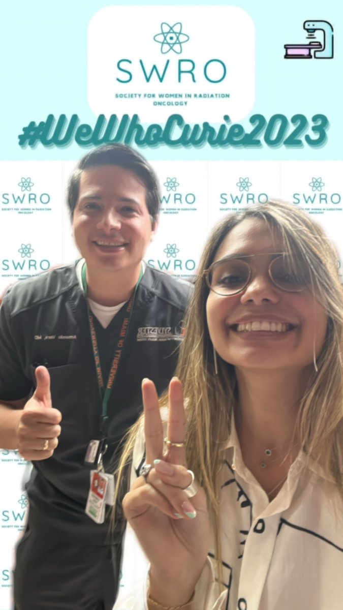 UM_JMH_Radonc's tweet image. Our residents @Montoya_Radio PGY5, Armando Vera MD PGY3, David Lee PGY2 joining the #WeWhoCurie2023 celebration with @DanielleCerbon PGY4 using the @S_W_R_O Instagram filter!  #HeForShe #WomenWhoCurie #ILookLikeARadOnc