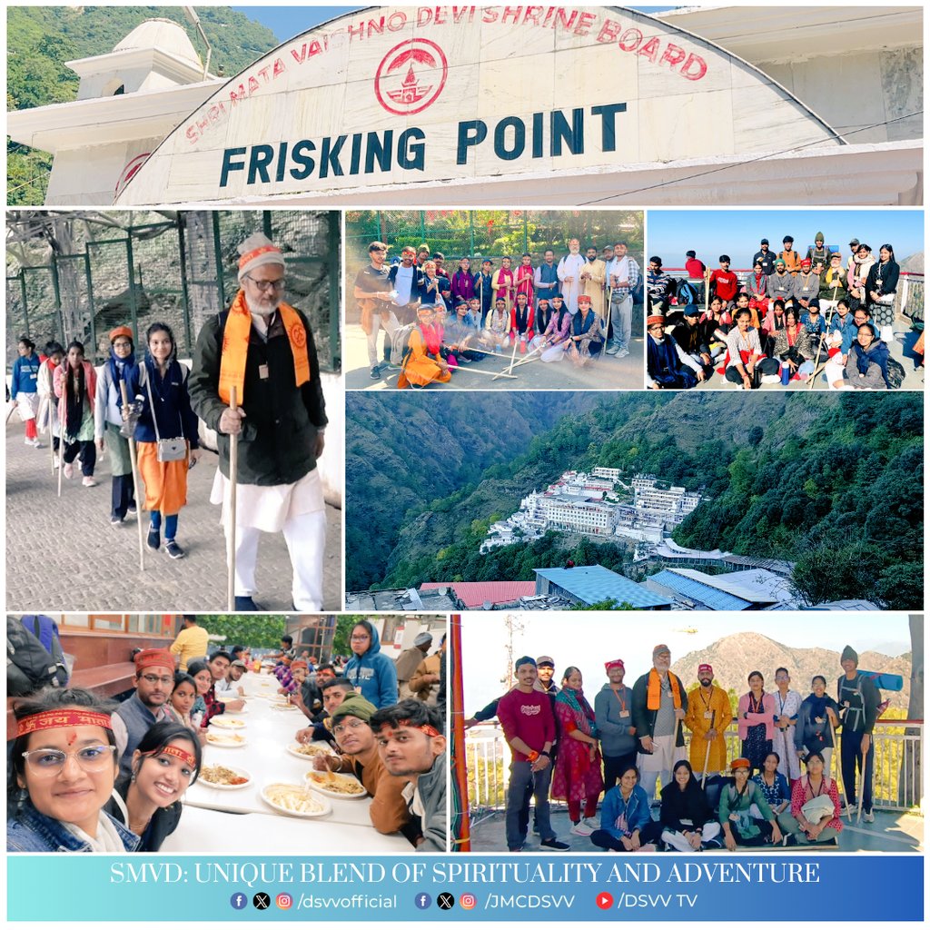 jmcdsvv's tweet photo. The students of @jmcdsvv from @dsvvofficial recently went on a spiritual tour. Their itinerary included visiting the #Amritsar #GoldenTemple #JallianwalaBagh #AttariBorder and #ShriMataVaishnoDevi Darshan from 3-6 Oct., 2023.

#educationaltour #smvdkatra #bsfpunjab #swarnmandir https://t.co/yuZgPJWPhq