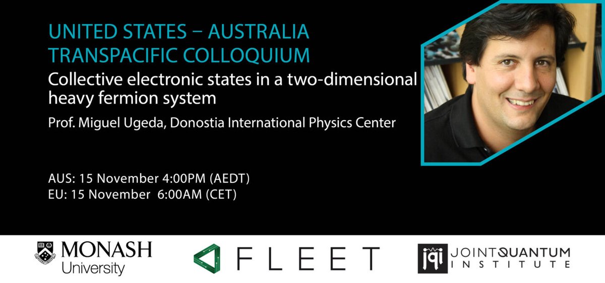 Explore the rich physics of stacked transition-metal-dichalcogenide (TMD) heterostructures, dominated by strong electron correlations 4PM Wed 15 Nov Miguel Ugeda @DIPCehu on unusual collective electronic phenomena in novel low-dimensional materials... fleet.org.au/blog/events/au…