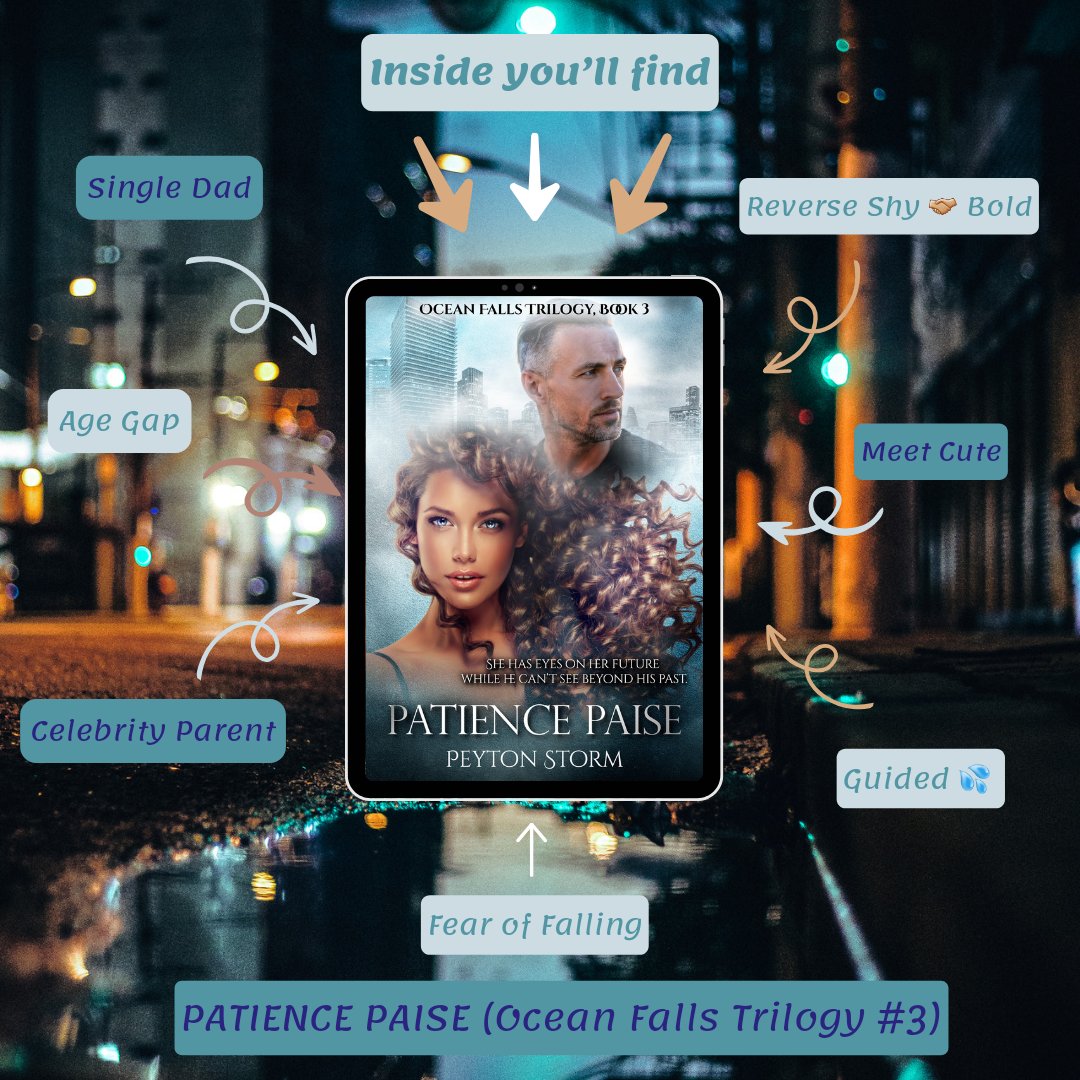 This week's #TropeTuesday is for the final book in my Ocean Falls Trilogy, Patience Paise.💙 Friendly reminder: This trilogy contains graphic language and is NOT closed door/off the page.🔥
 #booktwt
#romancereaders #ContemporaryRomance
#KindleUnlimited

books2read.com/ap/xqdddW/Peyt…