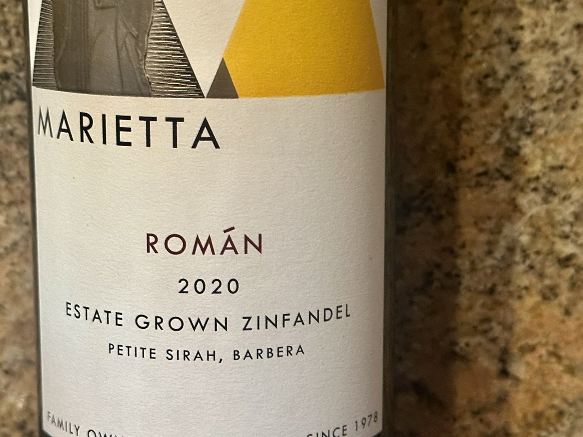 hey all / blend of Zinfandel, Petite Sirah and Barbera / v. 2020 Román Zinfandel shows aromatic layers of raspberry, red cherry, and rhubarb. and orange peel. Not the palatal vertical edge of @TurleyWines but moving in the right direction of Zin not being a Cab.