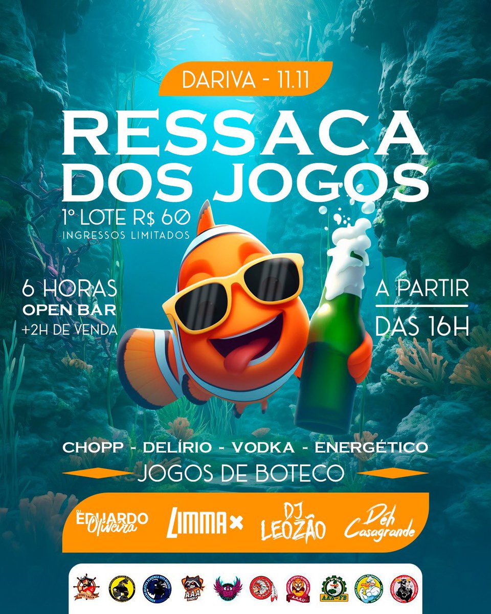 Bora de ressaca dos jogos? Só se for com OPEN DE 6 HORAS!!!

Vem com a gente 🤪

cheersapp.com.br/evento/ressaca…