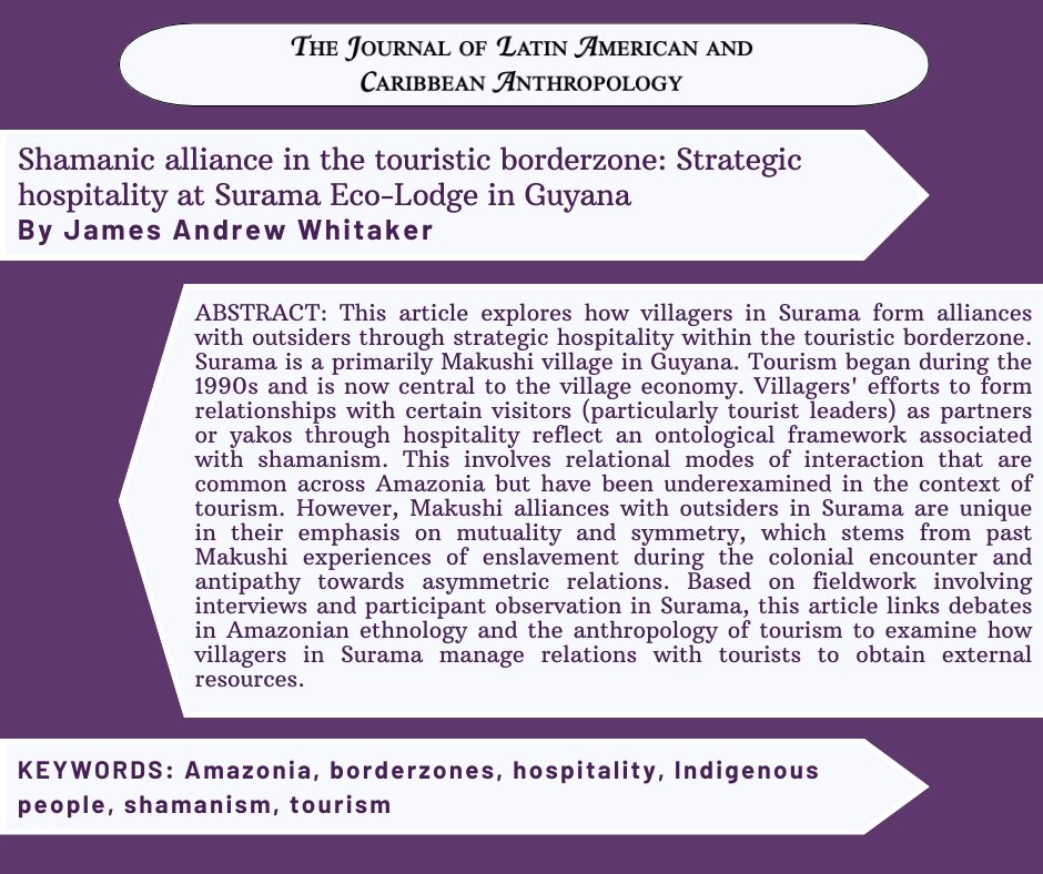 Journal of Latin American & Caribbean Anthropology tweet media