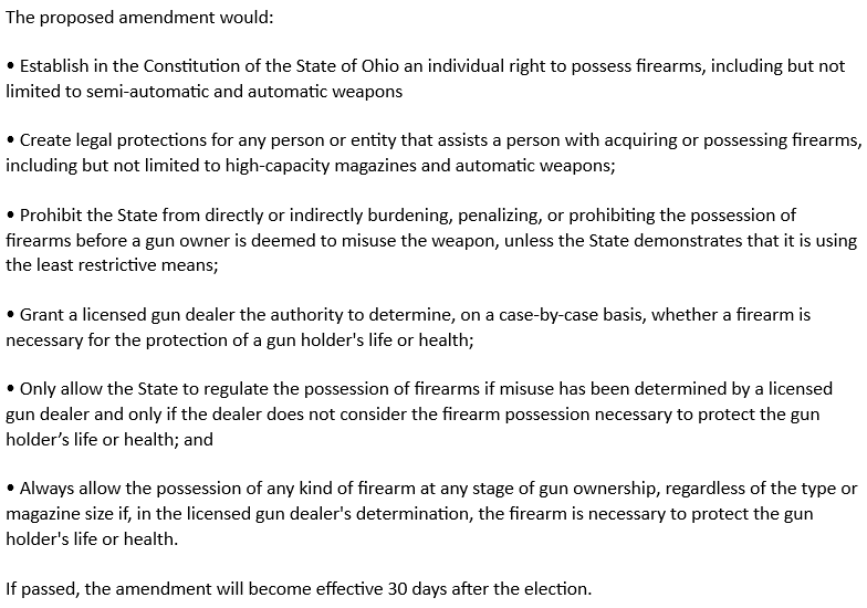 MLO_ME's tweet photo. How about this for #issue1Ohio for next year, since we only need a 50%+1 threshold: 

A Self-Executing Amendment Relating to Gun Ownership and Other Firearm Possession Decisions https://t.co/vb3PMAaxbu