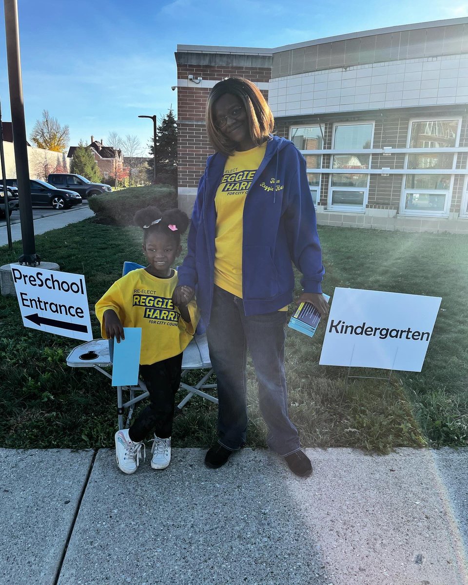 It’s a family affair! 🎶🎶 My mom is the best campaigner I know! She definitely earned me some votes at the polls. My cousin Livvy is the cutest in town! 💙💛 Polls close in 45 minutes! Make sure you vote!