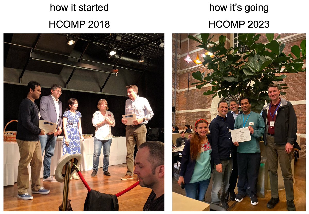 vikib0y's tweet image. Winning another Best Poster/Demo award  w/ @kurtluther @hcomp_conf 🏆now somewhat redeems the ✈️ debacle on the way here! Had a fun time presenting BackTrace—a new tool for finding similar painted backdrops in 19th century photographs—and getting people to try it! 😅  #HCOMP2023