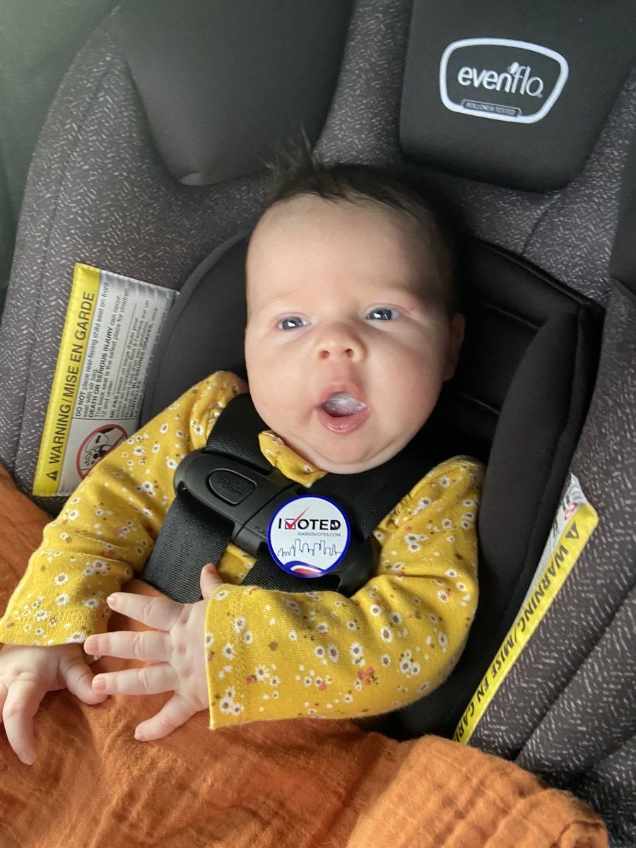 Stocktons have voted! Brought this cutie along to the polls 🤍 @duryeaschool @CyPark_Baseball #cfisdvotes
