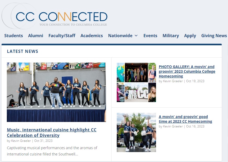 CC Connected is the official blog &amp; news source for everything Columbia College❗

Check out the latest content highlighting the college's students, faculty, staff &amp; more:

📰: ow.ly/RlS850Q57Ca

#WeAreCC