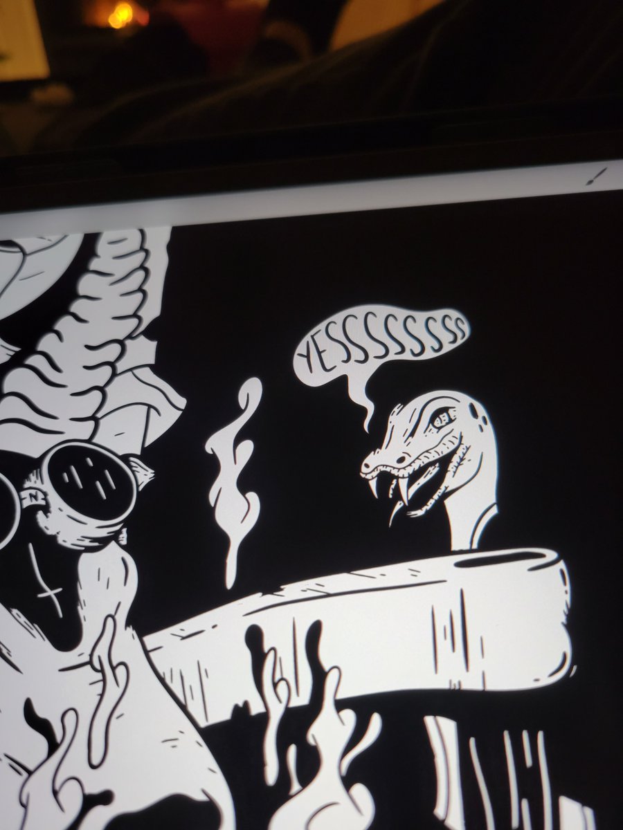 Here's another glimpse at the #wip I've been putting together for the past few weeks 🐍🖤 

#illustration #potd #ArtTeaser #blackandwhite #draweveryday #art #monochromeart