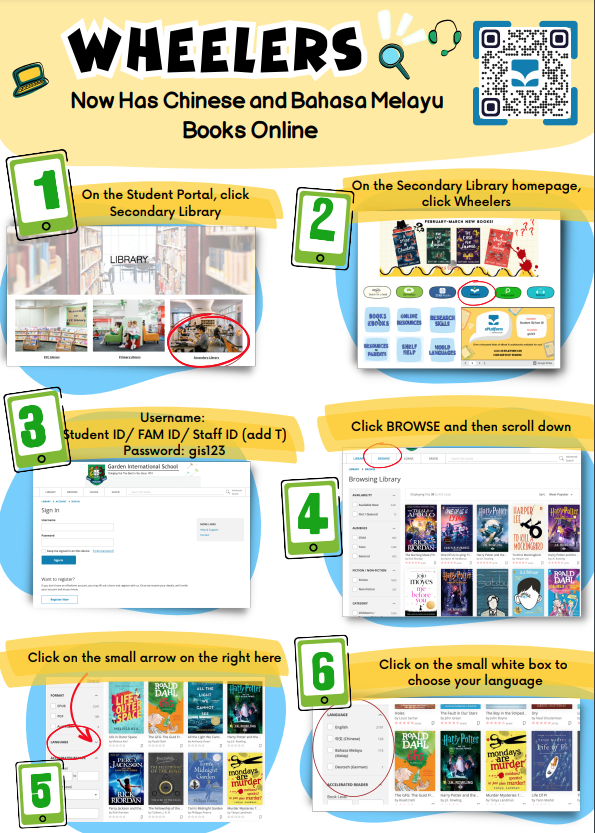 We are delighted to announce that Garden Secondary eBook collection - Wheelers - which can be found on the Secondary Library website gissecondary.wheelers.co now includes Mandarin and Bahasa Melayu books.