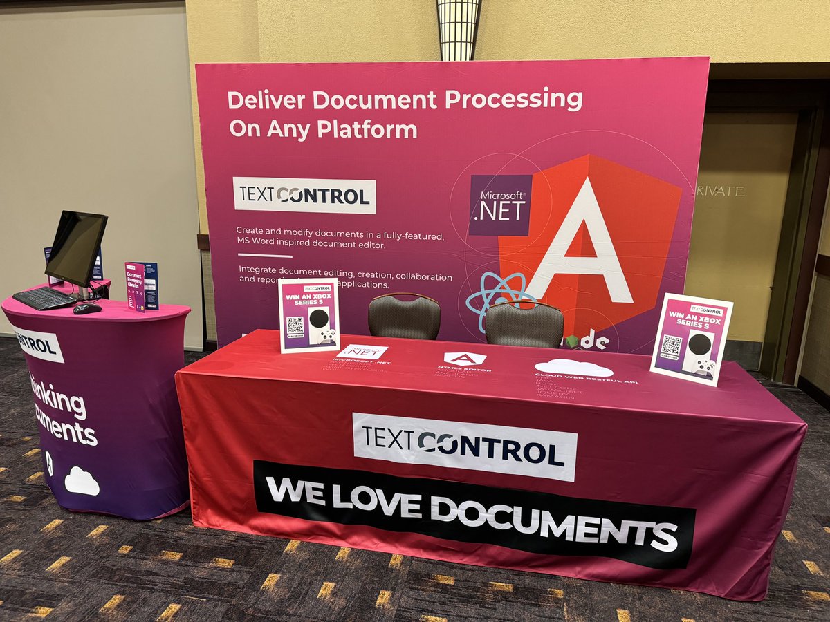 txtextcontrol's tweet image. Booth is up! See you all tomorrow at #techbash.