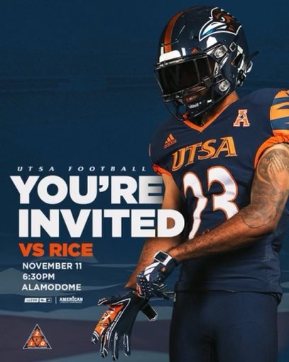 watching <a href="/UTSAFTBL/">UTSA Football 🏈</a> vs <a href="/RiceFootball/">Rice Football</a> this weekend <a href="/Greedy_Whit/">Carl Whitley</a> <a href="/CoachJP3/">Joe Price III</a> <a href="/CoachTraylor/">Jeff Traylor</a>  #birdsup