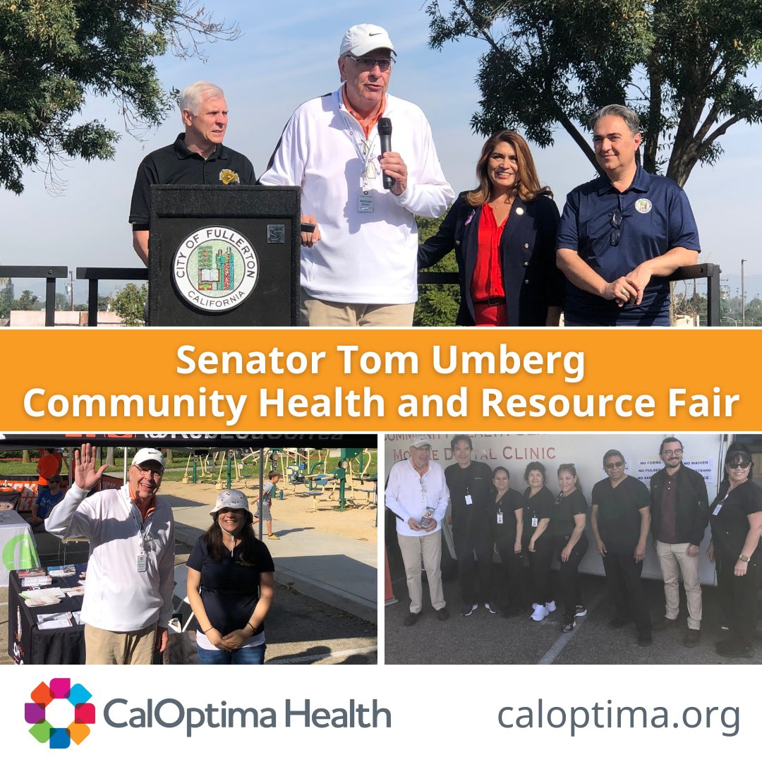 Last weekend, CalOptima Health CEO Michael Hunn attended @SenatorUmberg's Community Health and Resource Fair. The community event offered members health screenings, dental screenings, food distribution, assistance with CalFresh and Medi-Cal renewal and more.⁣#HealthFair  #SD34