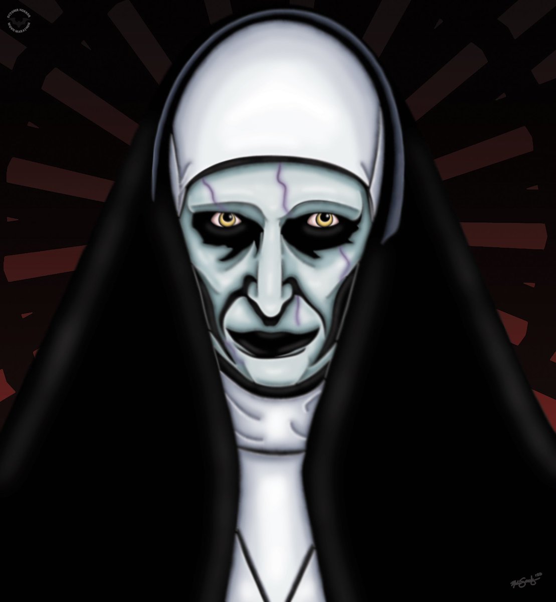 Day 22: The Nun II #art #MelissaSanchezArt #illustration #TheNun2 #TheNun #OctoberHorrorMovieMarathon #OHMM23 #horror #HorrorArt #HorrorMovies #Halloween #drawlloween #October #inktober #disabledartist #artistsontwitter #artistsonx