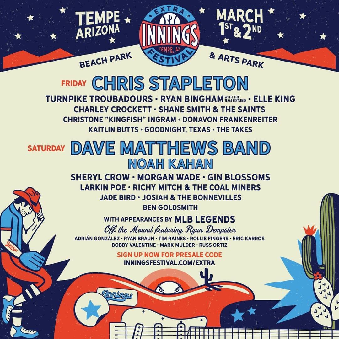 Huge hometown show @InningsFest - what a stacked lineup. inningsfestival.com for more info