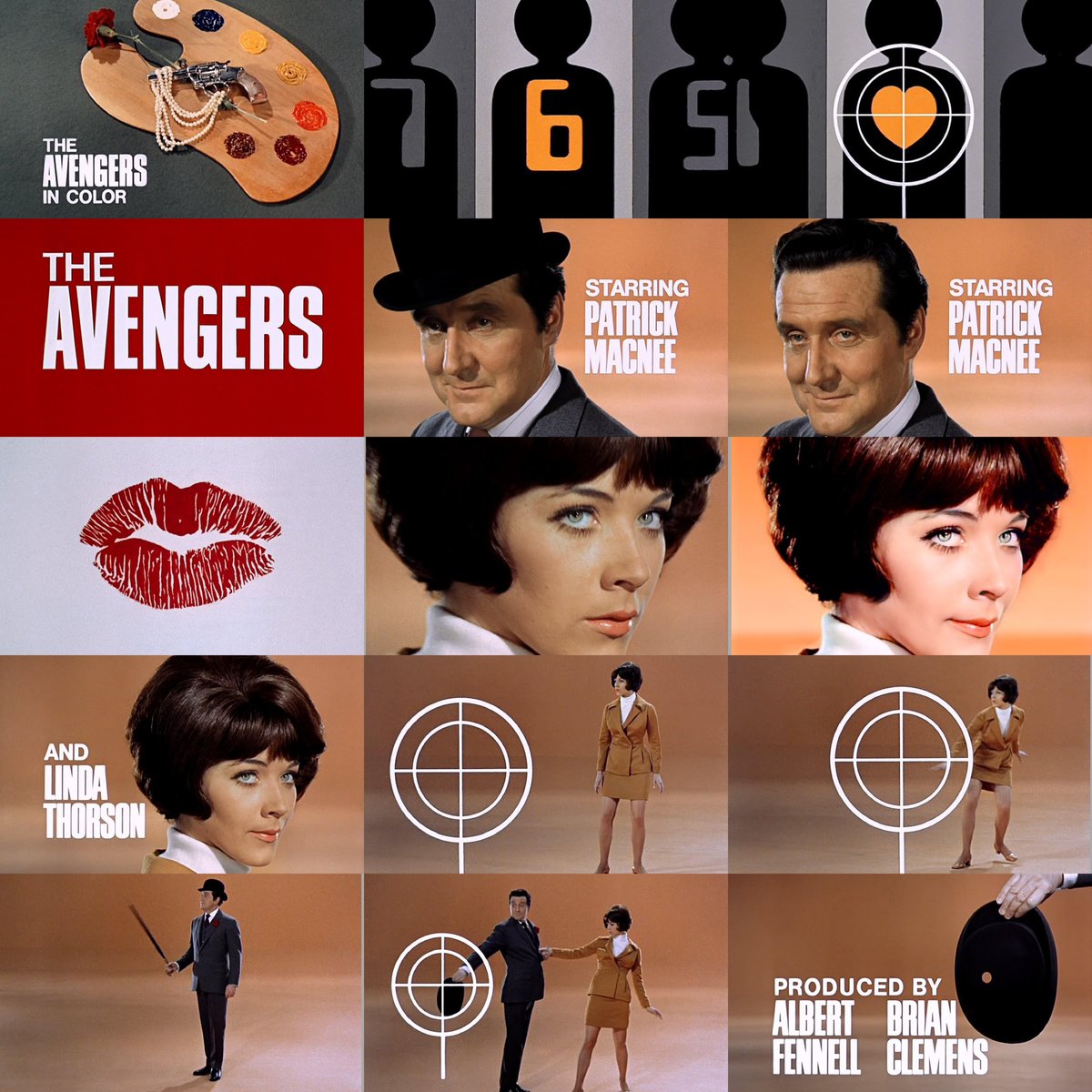 TimeLordDrew61's tweet photo. The first set of titles for The Avengers Series 6 The Tara King era is one of my favourites. With the upbeat version of the theme by Laurie Johnson with great visuals. #TheAvengers #SeriesSix #PatrickMacnee #LindaThorson https://t.co/icJLcp8XO6