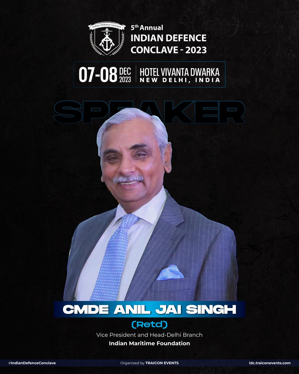 TraiCon_Events's tweet image. New speaker update at #IndianDefenceConclave
The legend with exceptional strategic acumen, his session is an unmissable!

Join the wisdom at idc.traiconevents.com 

#DefenceVisionary #DefenceConclave2023 #FutureOfDefence #ModernDefenceTech #VivantaDefenceMeet #TraiconEvents