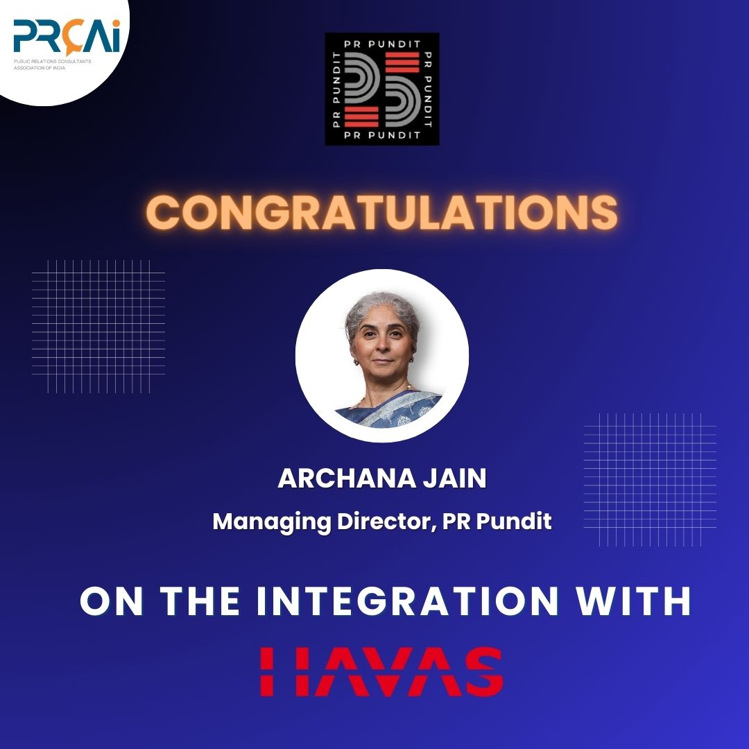 PRCAI (@prcaindia) on Twitter photo Congratulations to <a href="/PRPundit_India/">PR Pundit Havas Red</a> for the integration with Havas. The coming together of these two organisations reiterates the growth of the PR industry in India and will go a long way in elevating communication services in the country. Congratulations to <a href="/PRPundit_India/">PR Pundit Havas Red</a> for the integration with Havas. The coming together of these two organisations reiterates the growth of the PR industry in India and will go a long way in elevating communication services in the country.