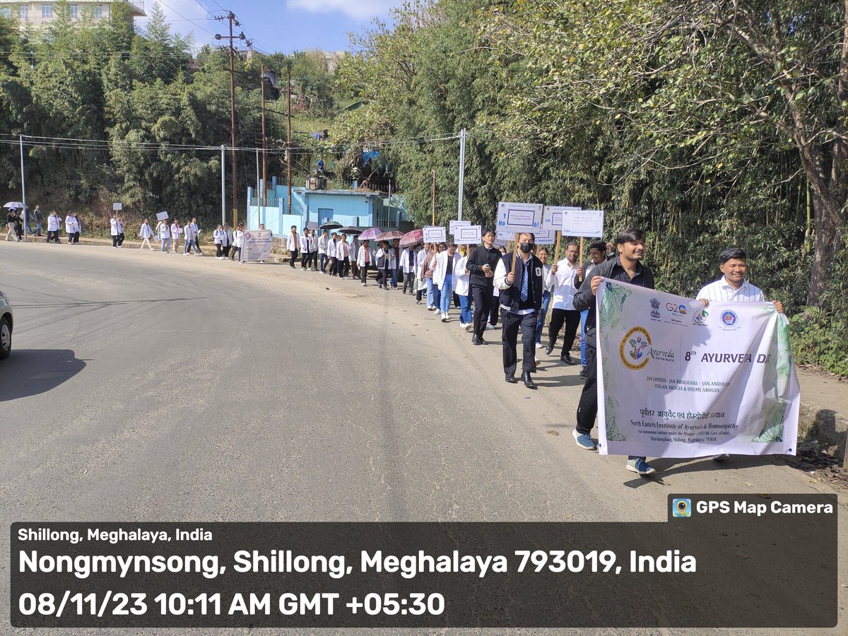 NeiahShill2000's tweet photo. Rally for Ayurveda was organised at Nongmensong by NEIAH, Shillong on occasion of Ayurveda Day 2023 on 08/11/2022 @cari_guwahati @CCRAS_MoAyush @moayush https://t.co/oDOwtHtvA6