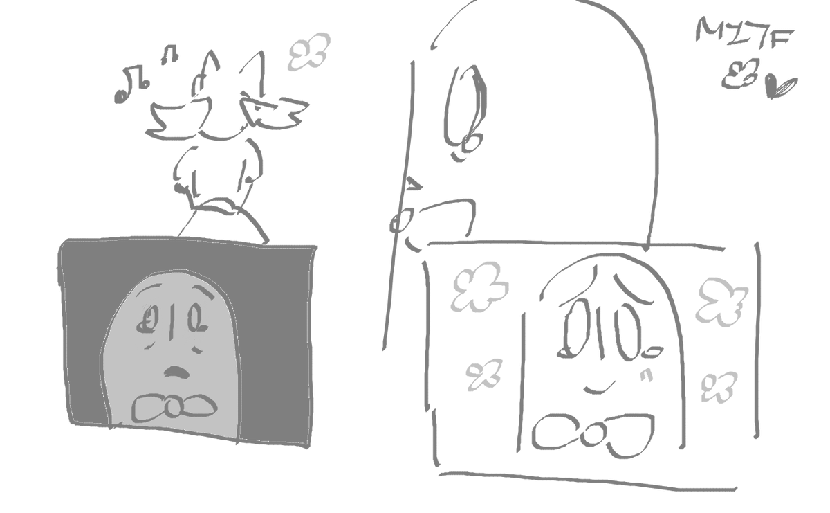 ShyblookDummy's tweet photo. A comic made by my good pal @M4dumy, based on a post I did featuring his version of Mew Mew alongside Shyblook.
#Undertale #MadMewMew #RuinDummy #MITF #MITFAUs https://t.co/wf1bllC4r1
