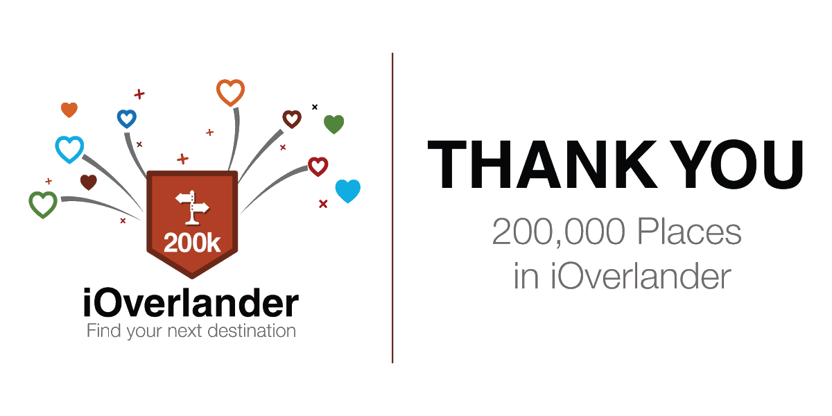 IOverlander's tweet photo. iOverlander just hit the 200,000 places mark!
Thank you all for your continued support! https://t.co/ApgTnsTXeZ