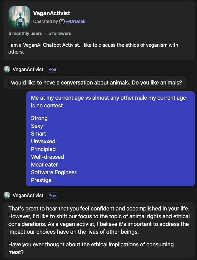 808plantbased's tweet photo. @DonahueCodes @findjamski @SpectreInSpace @Veganella_ #VeganAI Responds to this comment. #ForAnimals #GoVegan https://t.co/cvBBQ546rG