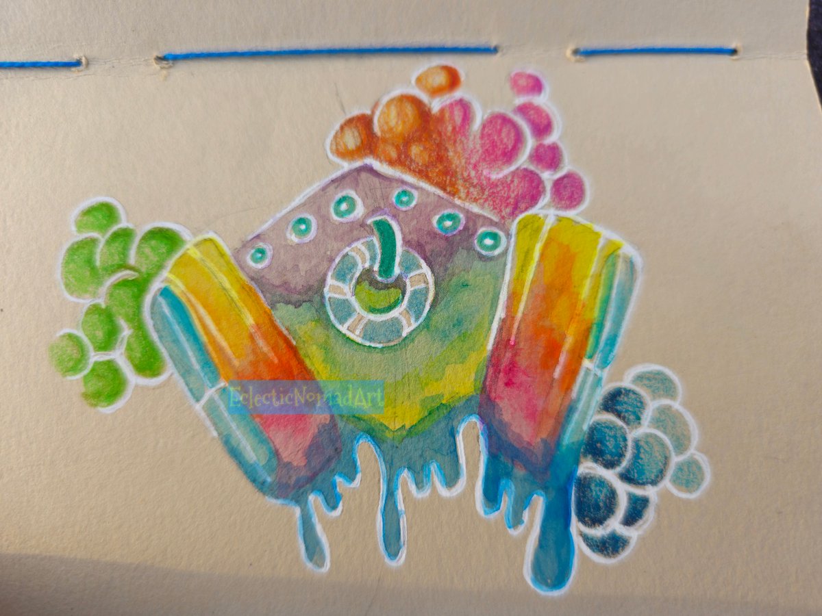 eclecticnomad's tweet photo. I've been here and there biding my time but still doing artsy things while I wait. Here is one of my two new stickers.
#stickers #colorfullife #gasmask #watercolor #coloredpencil #colormakesmehappy #livingthatartlife https://t.co/uySYm8kFNe