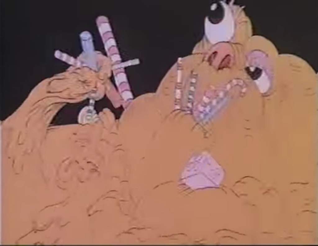 GamerMomYEG's tweet photo. @GailSimone Raggedy Ann & Andy movienhad a weird candy blob monster that scared the heck out of me as a kid. (Apparently it was called The Greedy, just looked it up and it still creeps me out.) #FreakedMeOut https://t.co/wDwgNnasTc