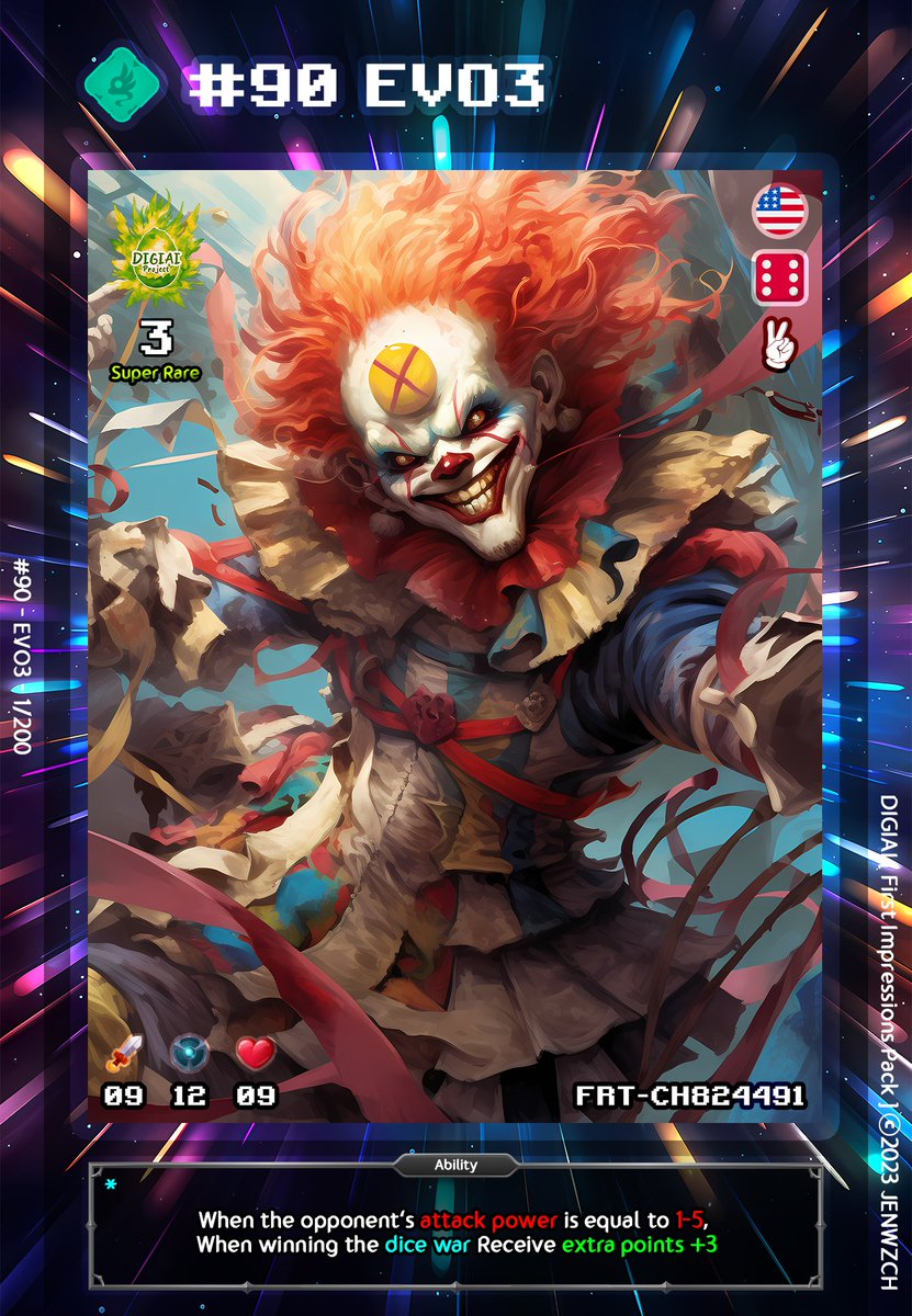 DigiaiProject's tweet image. Check out Super Rare cards! in [First Impressions Pack] ⓒ2023 Digiai Card Collection, JENWZCH opensea.io/DIGIAI #digiai #NFT #NFTS #NFTs #NFTcollection #NFTdrops #NFTs #OpenSeaNFT #opensea #NFTcollectibles #NFTCommunity #NFT #NFTartist #OpenSeaNFT #opensea #midjourney