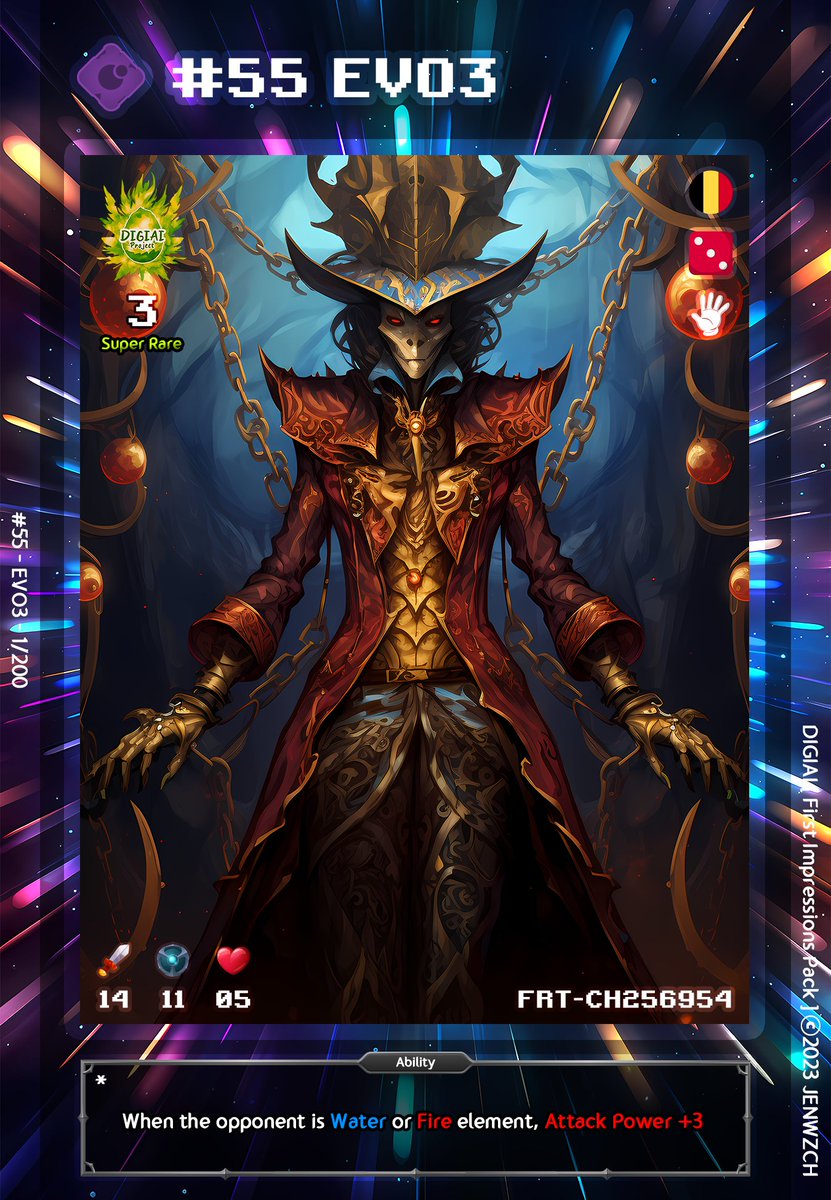 DigiaiProject's tweet image. Check out Super Rare cards! in [First Impressions Pack] ⓒ2023 Digiai Card Collection, JENWZCH opensea.io/DIGIAI #digiai #NFT #NFTS #NFTs #NFTcollection #NFTdrops #NFTs #OpenSeaNFT #opensea #NFTcollectibles #NFTCommunity #NFT #NFTartist #OpenSeaNFT #opensea #midjourney