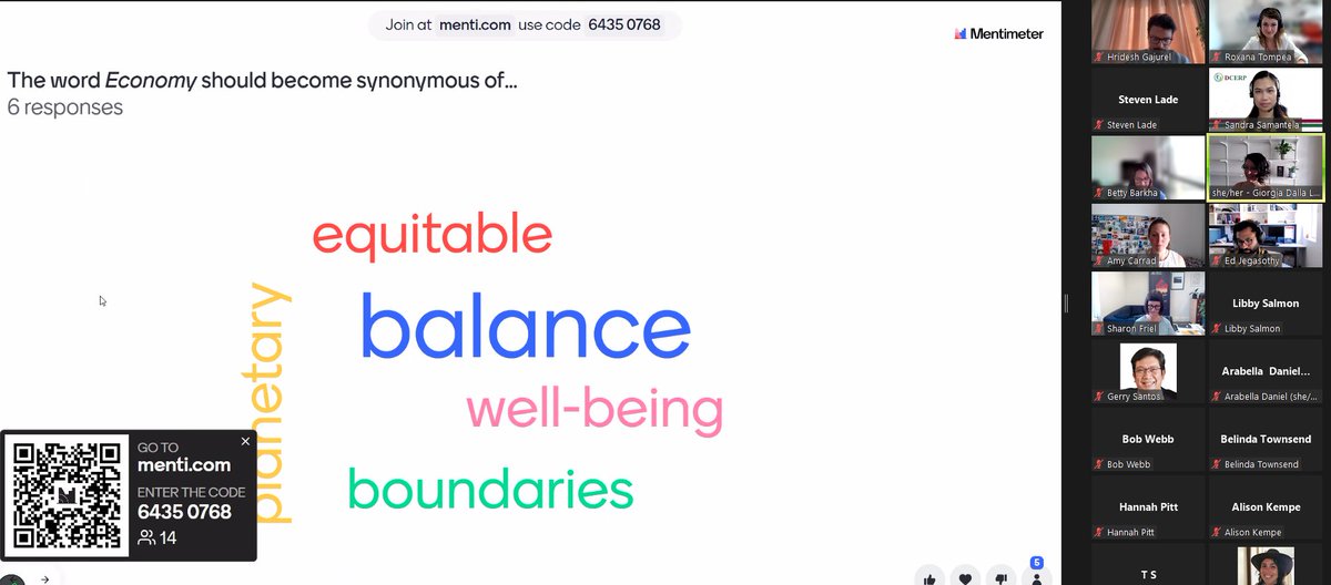 PHEHothouse's tweet image. #TranformingEconomies means prioritizing💯#wellbeing, especially for #localcommunities, and🌻🐞#nature 
#FixSystemsNotWomen, as Betty said, highlights exactly the need for #systemchange to achieve #PlanetaryHealthEquity &amp;amp; #Earth4All🎯
Thanks to the amazing panel and audience 😍
