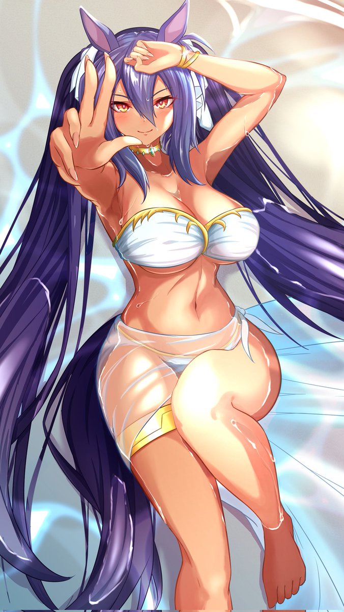 ヒシアマゾン(ウマ娘) 「#いいおっぱいの日#いいおなかの日 」|いぶおんけのイラスト