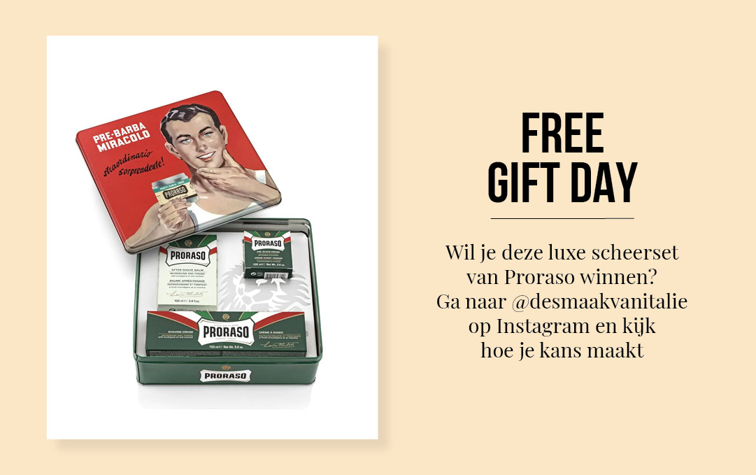 Free gift day! Vandaag maak je kans op deze vintage scheerset van Proraso, hét iconische scheermerk uit Florence.  Ga naar instagram.com/desmaakvanital… en kijk hoe je kans maakt! #desmaakvanitalie #winnen #proraso