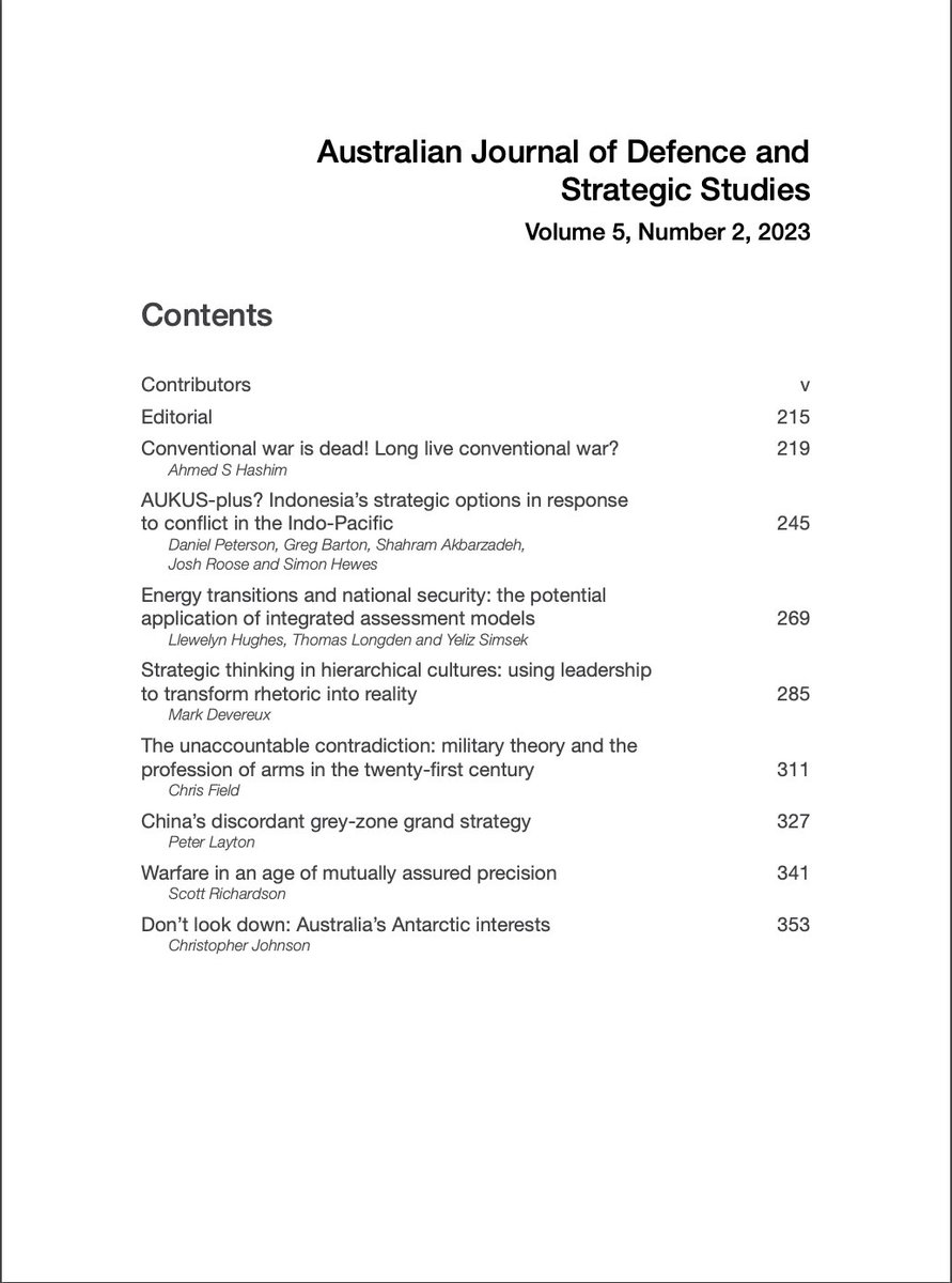 ChesterfieldO5's tweet image. Pretty good edition of AJDSS... especially around page 353. 😉

Australia is walking along a strategic tightrope in Antarctica, balancing science on one hand, and diplomacy on the other. Its approach is simple but disconcerting; ‘don’t look down’.

🇦🇶 🇦🇺

defence.gov.au/sites/default/…