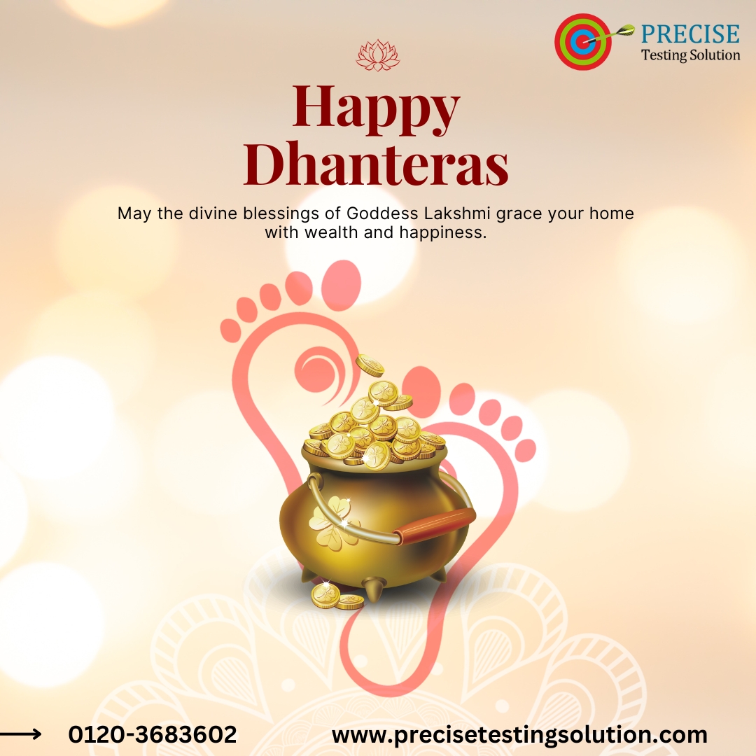 PreciseTestingS's tweet image. Precise Testing Solution Pvt Ltd wishes you a Happy Dhanteras!
May this Dhanteras bring you wealth, prosperity, and good fortune. Let the light of Dhanteras illuminate your life with happiness and success.
#HappyDhanteras #PreciseTestingSolution
Link - precisetestingsolution.com