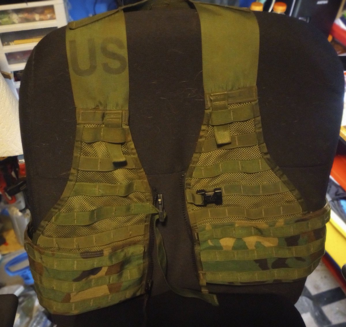 I have inadvertently collected 3 of the major evolutions of US load bearing vests.

I have the Tactical Load Bearing Vest (TLBV), the SPEAR Experimental Load Carrying System (ELCS), and the Molle II Fighting Load Carrier Vest (FLCV).

All in God's chosen camo, none the less...