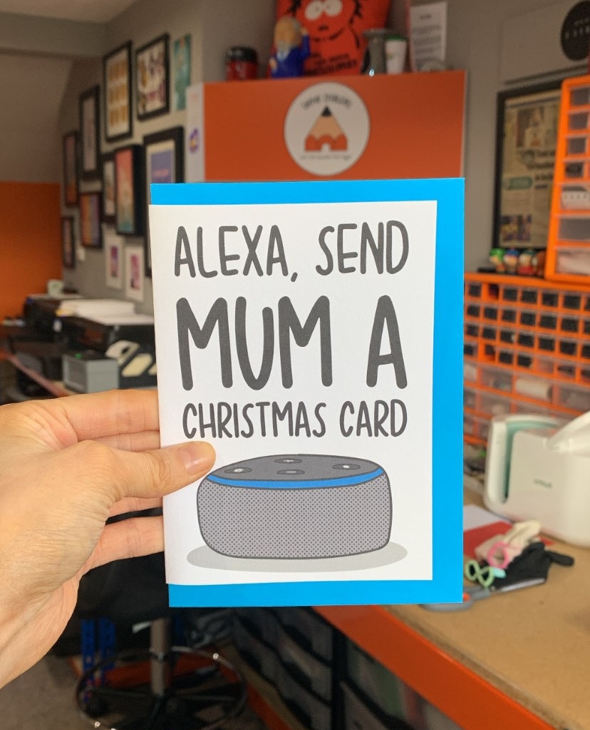 My Alexa Christmas card comes in all sorts of options, check out the whole collection here 👉🏼teepeecreations.co.uk/alexa/

#teepeecreations #alexa #christmascard #christmascardideas #christmasgiftideas