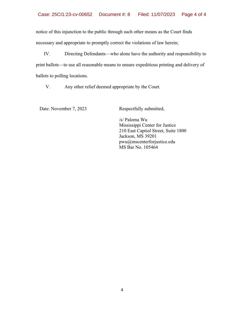 Dickinson’s order was not good and not clear. @msvotes has filed a motion for reconsideration.