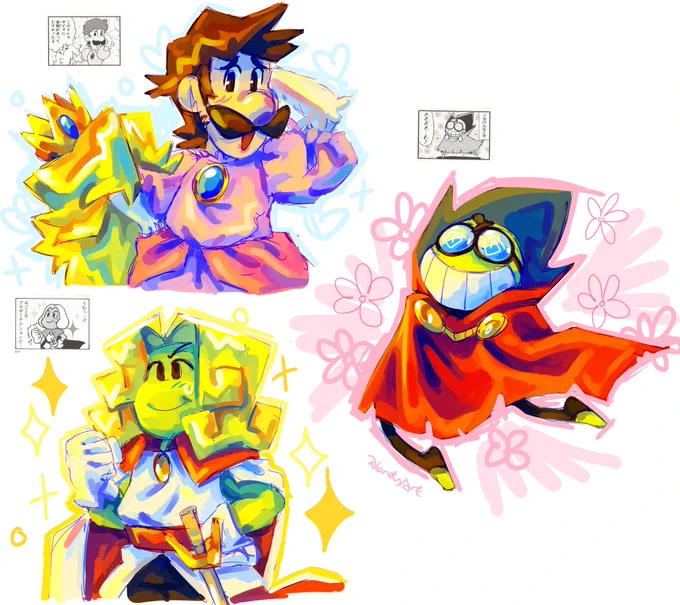 redrew a bunch of superstar saga 4koma manga panels for funsies  #superstarsaga #Mario