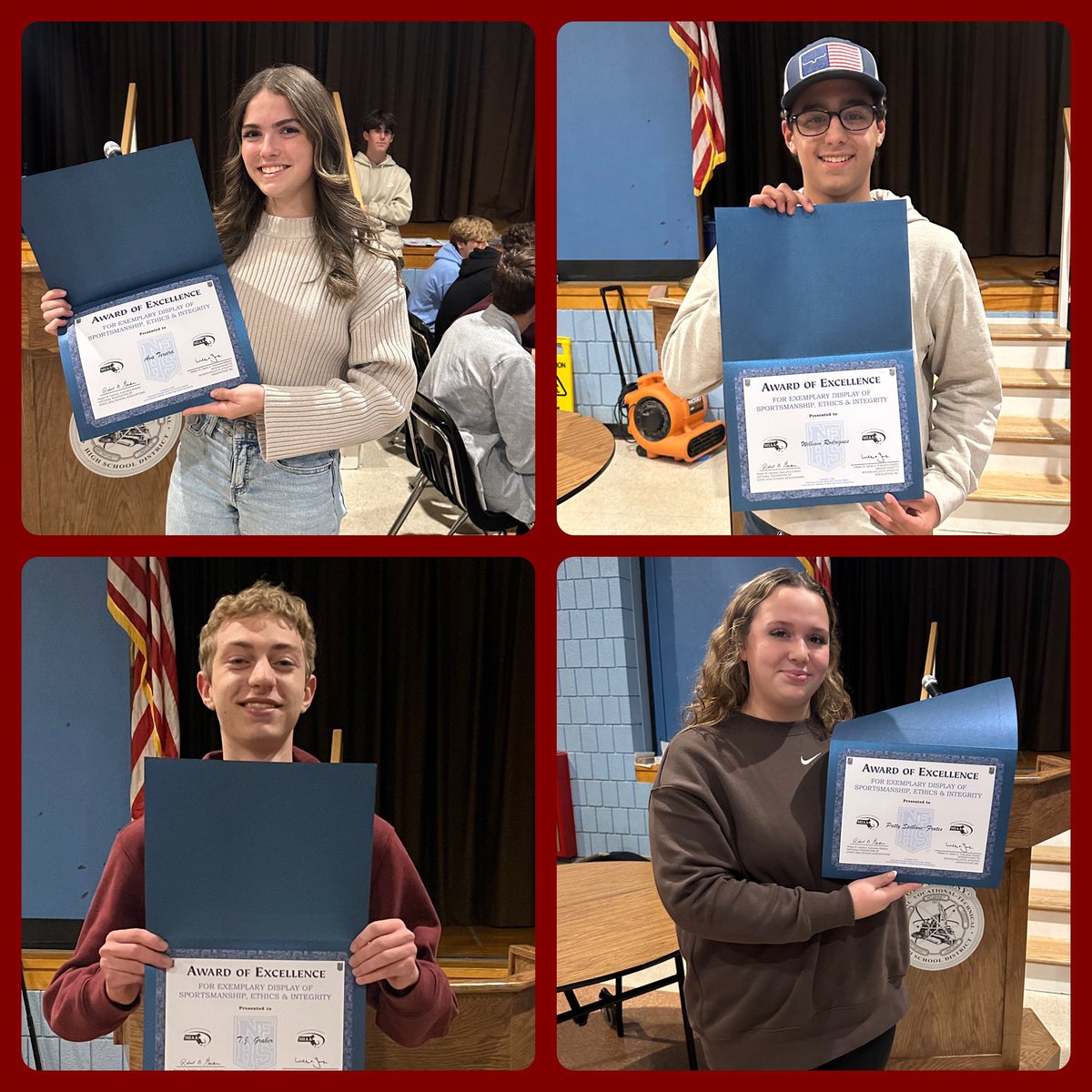 Another great evening with our student-athletes and parents at Fall Awards Night. Congratulations to our Sportsmanship Award 
Winners! 🏆