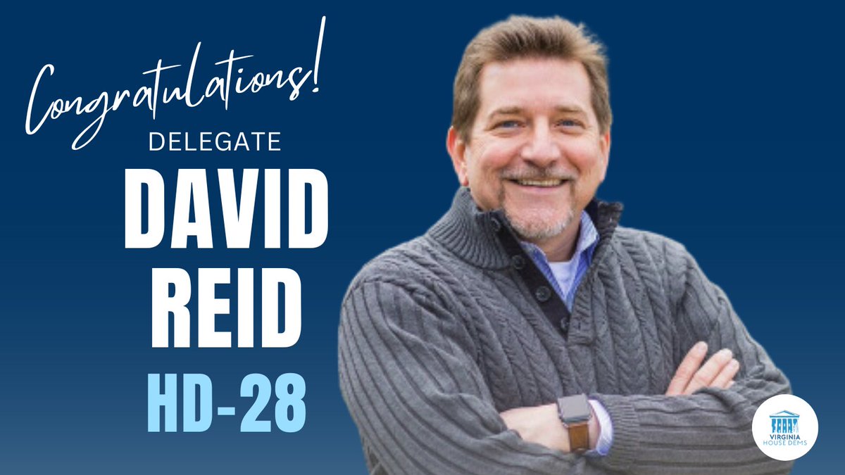 Congratulations on your re-election to the Virginia House, @DavidReidVA!