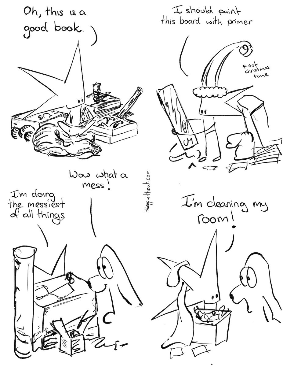 Thingswithout's tweet image. Why yes! I am tidying my office and I do have grand plans for that piece of wood, any year now!

patreon.com/posts/perils-o…
#procrastination