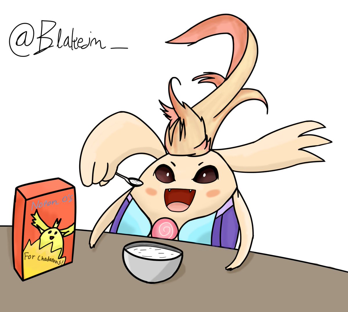 Blakejm_'s tweet photo. Riki with some cereal
#CerealbladeChronicles https://t.co/YBcLat4hzN