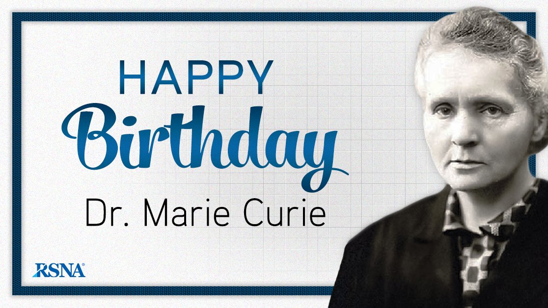 Happy birthday to Dr. Marie Curie! Born on this day in 1867, Dr. Curie is the only person to win the Nobel Prize in two different scientific fields—physics and chemistry. She also discovered polonium and radium. bit.ly/34B97gk
