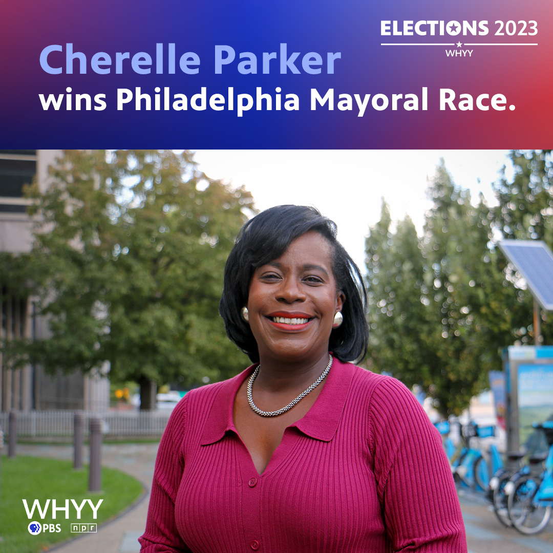 WHYYNews's tweet photo. Philly voters have elected Cherelle Parker as the city’s 100th mayor.

Parker will be the first woman and the first Black woman to hold the post.

Full story → https://t.co/K1wIshWPvF https://t.co/TbhGIkryUo