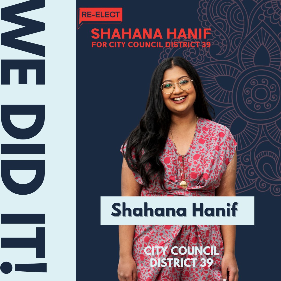 We did it! Thank you to every voter, volunteer, and supporter who helped make this victory possible. From universal composting to an immigrant workers’ bill of rights, we’ve done so much in this term to build an anti-racist feminist city. But we’re just getting started.