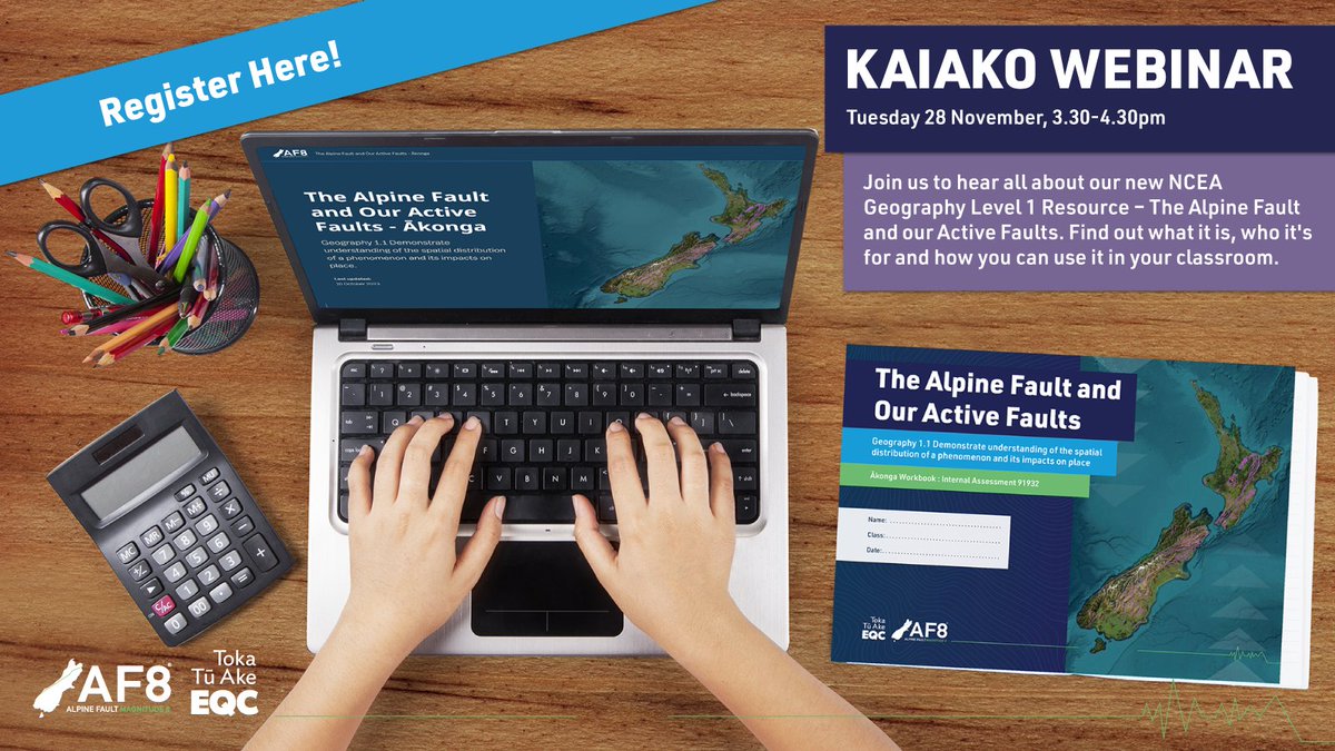AF8 (@alpinefault8) on Twitter photo Teachers, want to find out more about our new NCEA Geography Level 1 Resource –The Alpine Fault and our Active Faults?
Register for our webinar: events.teams.microsoft.com/event/ad752386…
Funded by <a href="/eqcnz/">Natural Hazards Commission Toka Tū Ake</a> Teachers, want to find out more about our new NCEA Geography Level 1 Resource –The Alpine Fault and our Active Faults?
Register for our webinar: events.teams.microsoft.com/event/ad752386…
Funded by <a href="/eqcnz/">Natural Hazards Commission Toka Tū Ake</a>