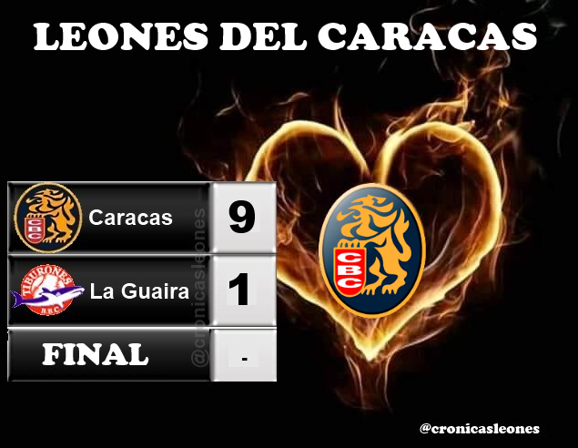 cronicasleones's tweet photo. F I N A L
Leones del Caracas 9 
Tiburones de la Guaira 1

Wilmer Ruperti presidente de Tiburones “El martes le vamos a partir el que te conté a los Leones”.
Disculpe Usted como que la cosa fue al reves.

 #beisbol #vamosLeones #caraquistas #leones #lvbp #7Nov Palma Arcia https://t.co/KWcXlrYn3r